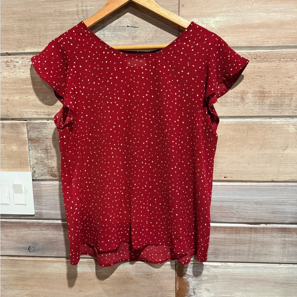 Papermoon Red Boxy Blouse Size Small